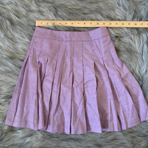 CHIUSHUI Pleated Mini Skirt, Lilac, Size XS - Picture 1 of 4